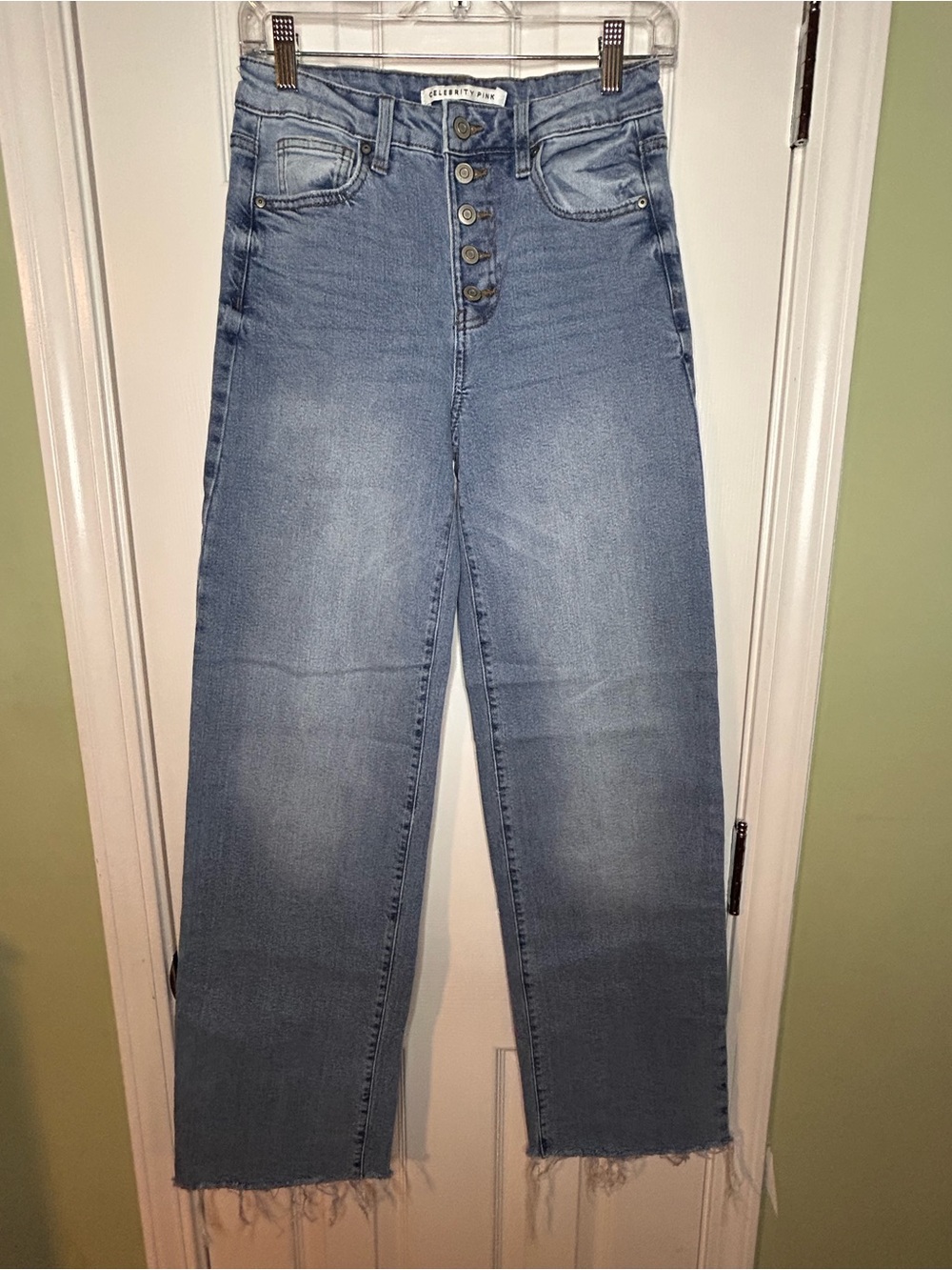 Celebrity Pink High-Rise Wide Leg Jeans in Light Blue